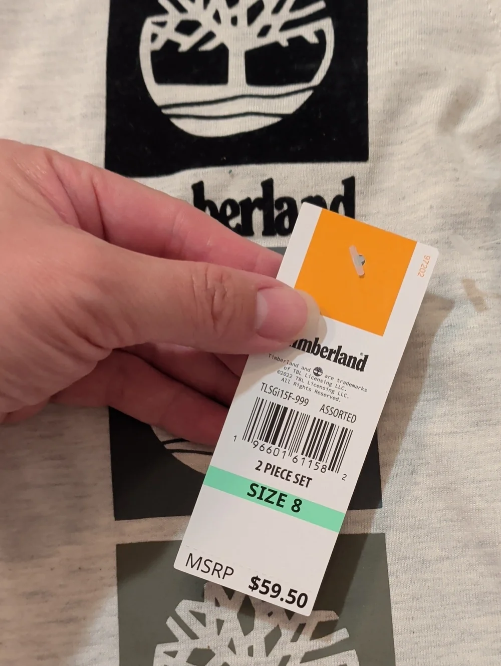 Retail $60 Timeberland Boy Cotton Tee & Khaki Short Set